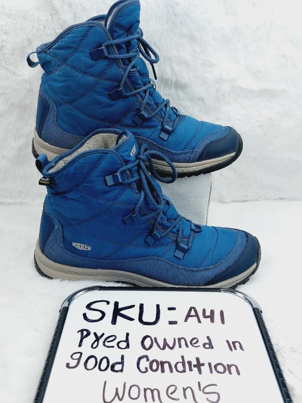 KEEN Women's Stellar Majolica Blue Terradora Ankle Waterproof Boots Size 9.5